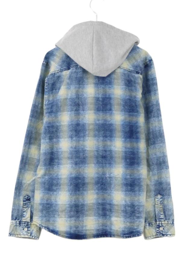 交換無料 チェックシャツ メンズ シャツ チェック柄 フード シャツパーカー レイヤード ユーズド加工 I0110 08 早者勝ち Centrodeladultomayor Com Uy