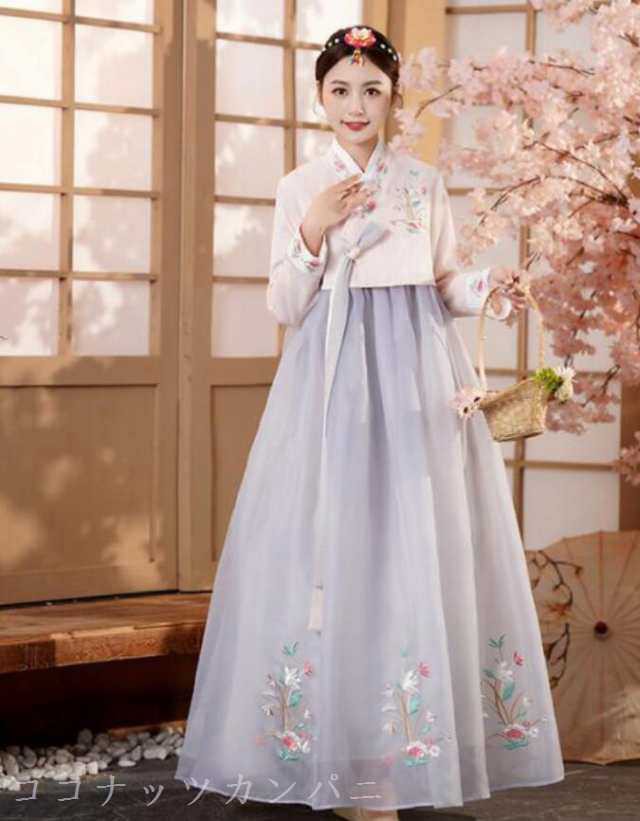 チマチョゴリ 韓服 ドレス レディース 韓国民族衣装 長袖