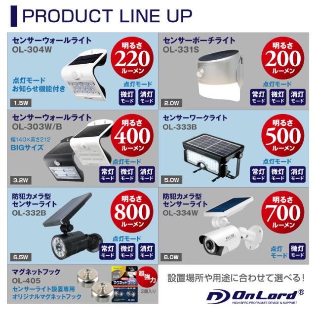 センサーライト ラインアップ
