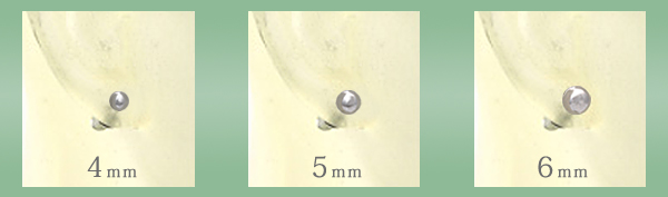 ステンレス製 片耳ボールピアス