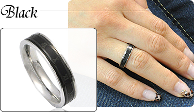 ステンレス製 アトラスラインリング ブラック