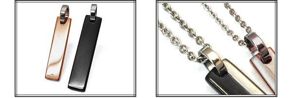 ステンレス 切り替えデザインネックレス