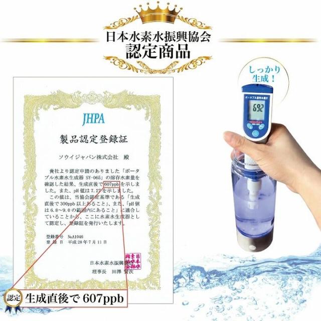 日本水素水振興会認定商品