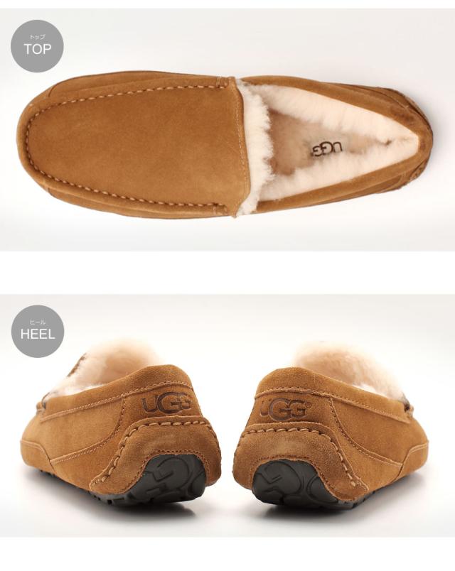 UGG アスコット　スリッポン UGG Australia スリッポン アグムートン メンズ モカシン