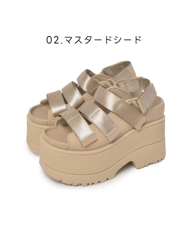 新品未使用UGG ベージュ プラットフォームサンダル UGG アグ サンダル レディース 1167431 ブラック 黒 ベージュ 靴