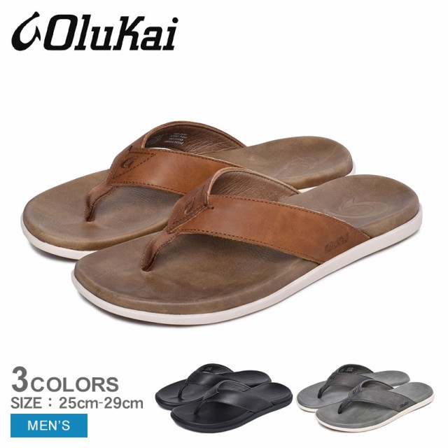 Sandal サンダル 靴 Nalukai ハワイ オルカイ メンズ ハワイ ビーチサンダル シューズ Olukai 黒 Nalukai Lagatarnews Com