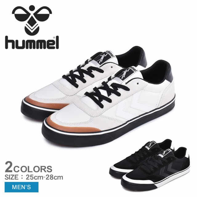 ヒュンメル スニーカー メンズ シューズ 靴 黒 白 ローカット Hummel