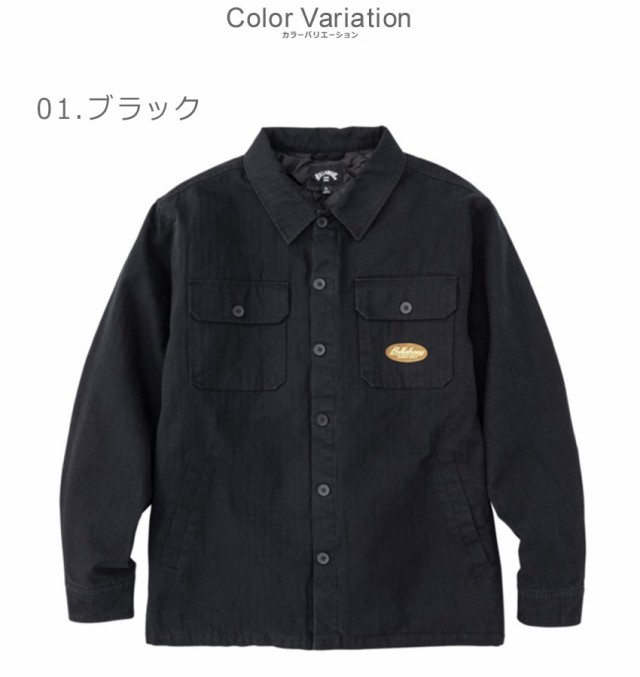 ビラボン ジャケット メンズ WORK SHIRTS JKT 長袖シャツ ブラック 黒