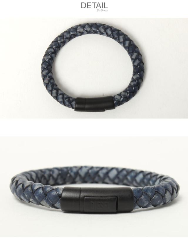 ディーゼル ブレスレット A LEXANDER BRACELET ブラック 黒