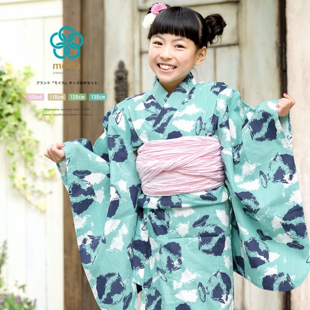 好評最新品 浴衣 モダン 綿 変わり織り モイカ 夏 【130cの通販はau PAY マーケット - SOUBIEN|商品ロットナンバー:378556245 キッズ 女の子 セット キッズ 女児 水色 ブルー ピンク かき氷 最新品通販