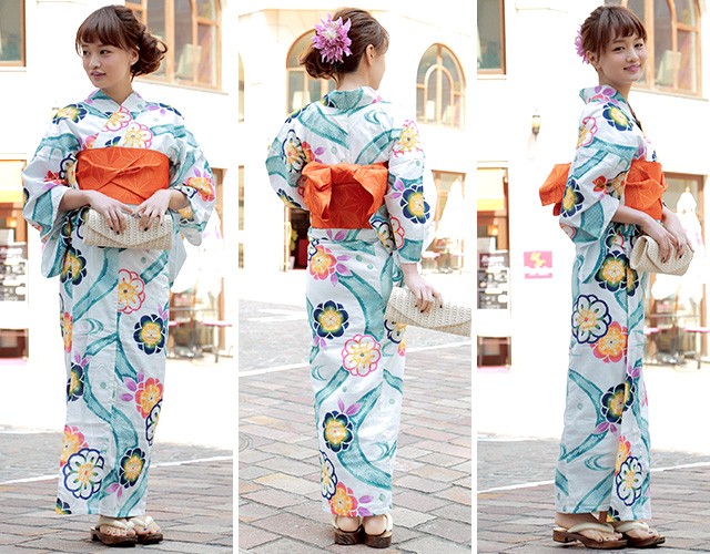 最安値セール 浴衣セット 八重桜 花 流水 鹿の子 ラメ 綿 女性 ボヌーの通販はau PAY マーケット - SOUBIEN|商品ロットナンバー レディース レトロ 作り帯 浴衣セット 大人 3点セット 白 ホワイト 緑 オレンジ 豊富なお得