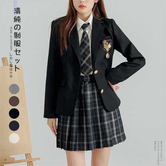 制服 ブレザー スカート ネクタイ 3点セット女子 スクールブレザー ...