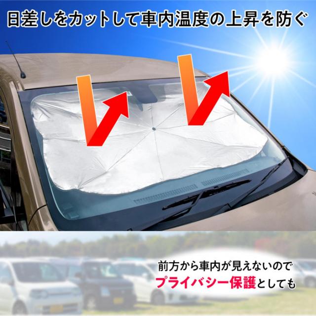 日差しをカットして車内温度の上昇を防ぐ