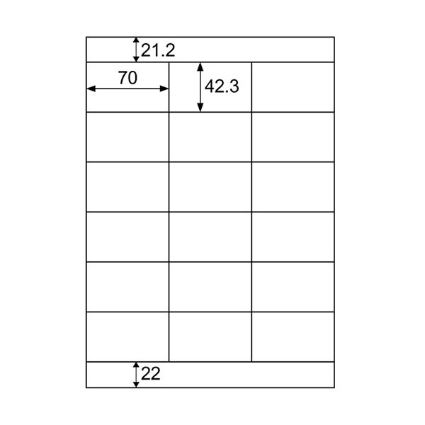 (まとめ) ヒサゴ エコノミーラベル A4 18面70×42.3mm 上下余白 ELM009S 1冊(30シート) 【×10セット】 送料無料