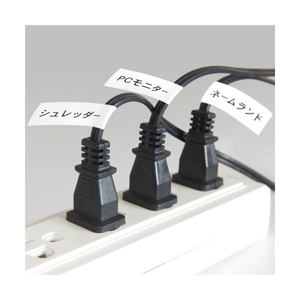 (まとめ) カシオ NAME LAND配線マーカーテープ 12mm×5.5m 白/黒文字 XR-12HMWE 1個 【×10セット】 送料無料