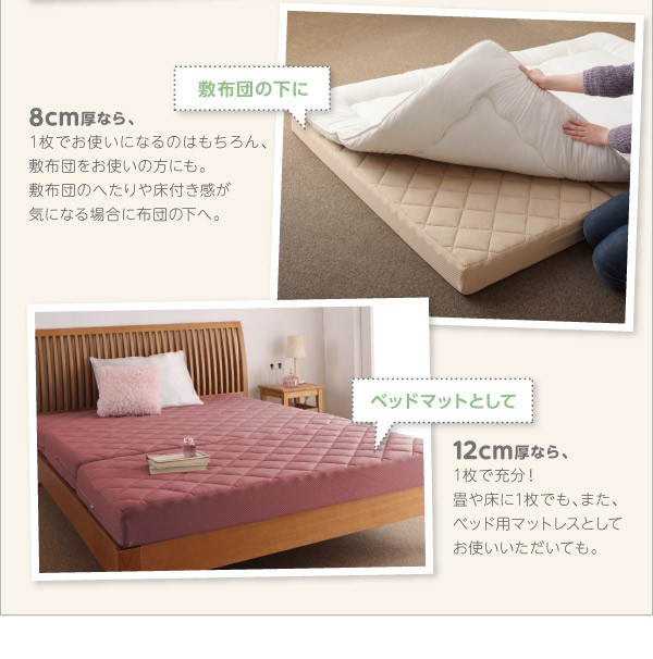 100%新品定番 マットレス 寝具厚みサイズ :厚さ8cm)の通販はau PAY マーケット - 株式会社夢の小屋|商品 国産 日本製 厚みと硬さが選べる腰を支える硬質プロファイルウレタンマットレス( 寝具幅 :ダブル)( 定番