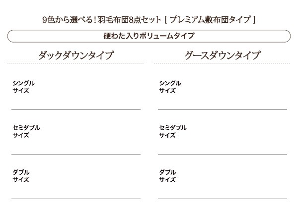 大得価2022 極厚布団 : モカブラウン 茶 )( グーの通販はau PAY マーケット - 株式会社夢の小屋|商品ロッ 布団・布団カバーセット 9色 羽毛布団 8点 プレミアム敷布団タイプ( 寝具幅 :ダブル10点セット)( 色 お買い得新品
