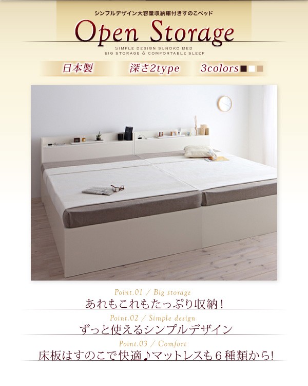 イルマット セミダブルベッド 収納付き(幅:セミダブル)(奥行:レギュラー)(深の通販はau PAY マーケット - 株式会社夢の小屋|商品 白 ホワイト 薄型プレミアムボンネルコイルマットレス付き すのこベッド ④にメールに