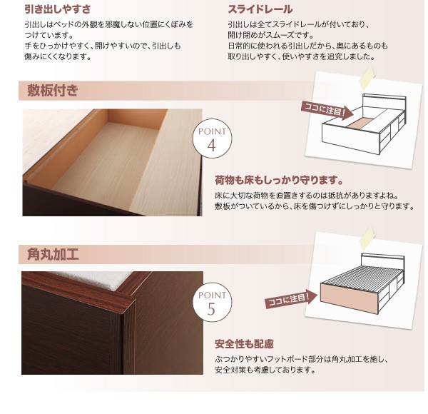 コメント セミダブルベッド 収納付き コンセント付き(幅:セミダブの通販はau PAY マーケット - 株式会社夢の小屋|商 茶 ダークブラウン 薄型スタンダードポケットコイルマットレス付き すのこベッド れにくい