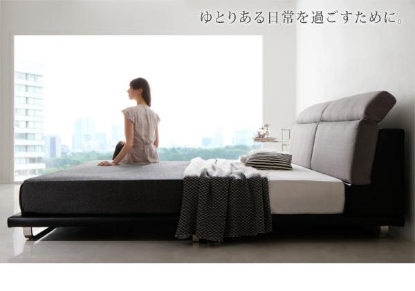 大人気お得 クイーンサイズベッド ローベッド の通販はau PAY マーケット - 株式会社夢の小屋|商品 黒 ライトグレー×ブラックレザー/ブラック スタンダードボンネルコイルマットレス付き フロアベッド セール人気