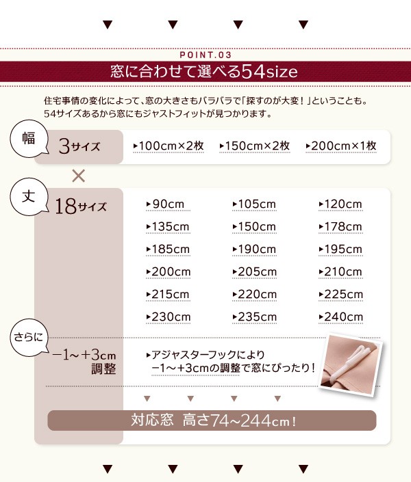 遮光カーテン 20色×54サイズ 防炎・1級遮光カーテン 幅150cm(2枚