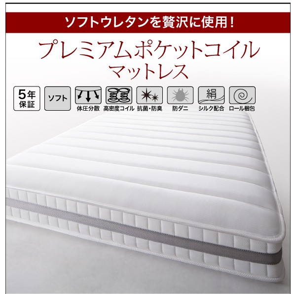 インテリア◺ ダブルベッド ロータイプ フロアタイプ(幅:ダの通販はau PAY マーケット - 株式会社夢の小屋|商 白 ホワイト/ホワイト スタンダードポケットコイルマットレス付き フロアベッド ローベッド ラック