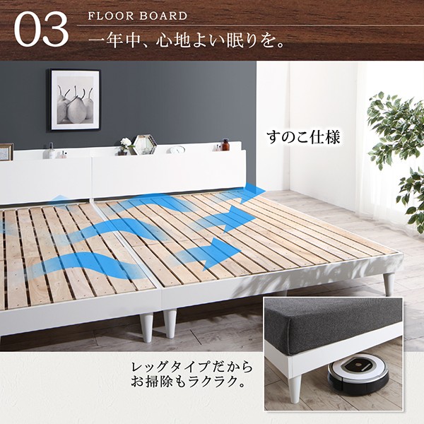 新作入荷新作 セミダブルベッド プレミアムポケットコイルマットレス付き セット 棚・コンセント付きデの通販はau PAY マーケット - 株式会社夢の小屋|商品 白 黒 すのこ 蒸れにくく 通気性が良い ベッド 豊富なHOT