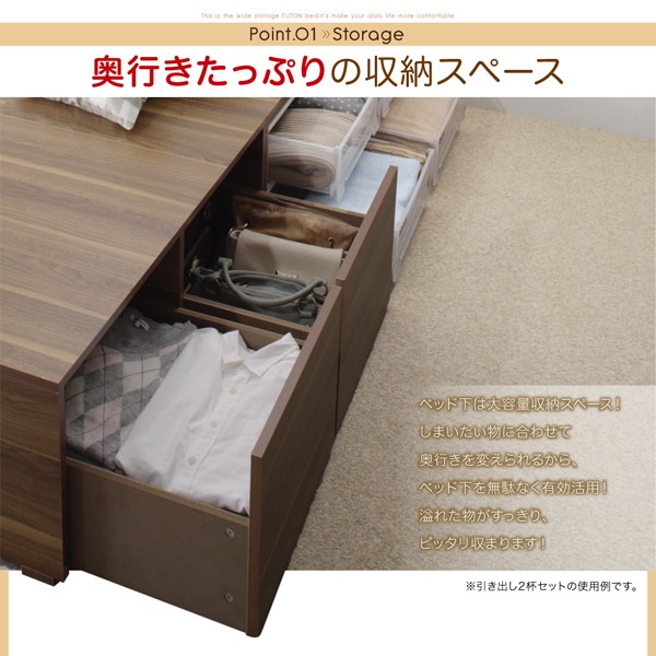 のキャンセ セミダブルベッド セット 布団で寝られる大容量 整理 の通販はau PAY マーケット - 株式会社夢の小屋|商品 茶 大容量 大型 整理 収納 ベッド 薄型スタンダードポケットコイルマットレス付き ═からの