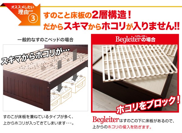 HOT低価 シングルベッド 収納付き(幅:シングル)(奥行:レギュラー)(深さ:深さラージ)(フレーの通販はau PAY マーケット - 株式会社夢の小屋|商品ロ 茶 ダークブラウン ベッドフレームのみ すのこベッド SALE最新作