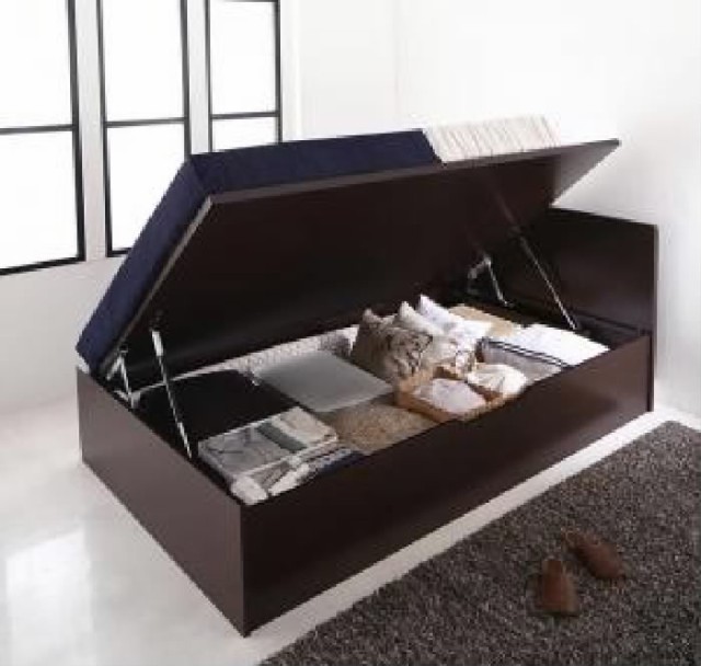 国産再入荷 セミシングルベッド 収納付き(幅:セミシングル)(奥行 ...