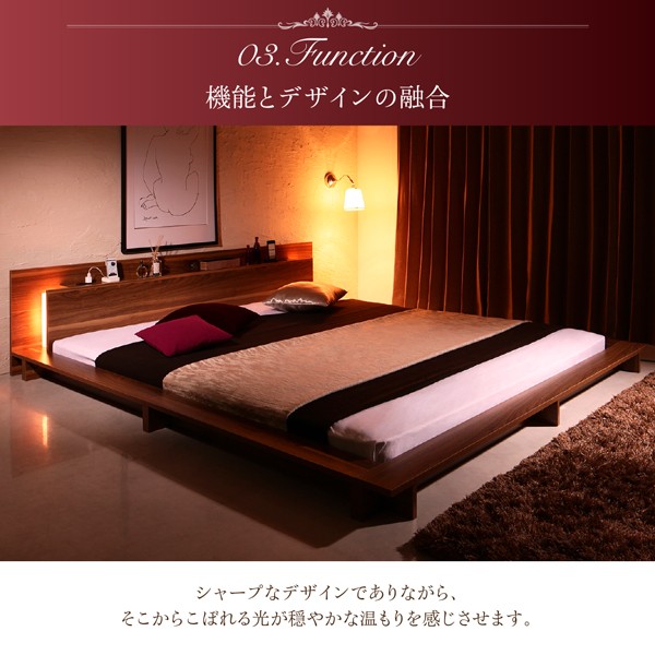 HOTお得 キングサイズベッド コンセント付き ローベッド ローの通販はau PAY マーケット - 株式会社夢の小屋|商品 白 黒 ブラック/ホワイト スタンダードポケットコイルマットレス付き フロアベッド 超特価定番