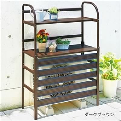 魅了 アルミ エアコン室外機カバー 棚付き 置き台 置き場付き ダークブラウン 約幅90cm 冷房器具用品 暖房器具用品 組立品 茶 Rakuten Www Farashahr Org