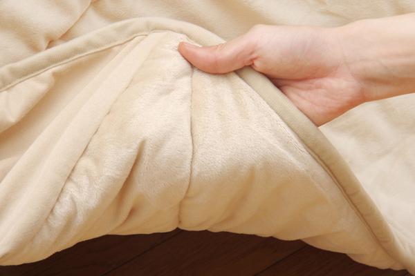 こたつ布団/こたつ掛け布団 【長方形 特大 ハイタイプ 高い ブラウン