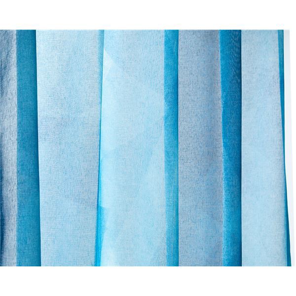 レースカーテン 幅100cm×丈143cm ブルー 2枚 洗える 日本製