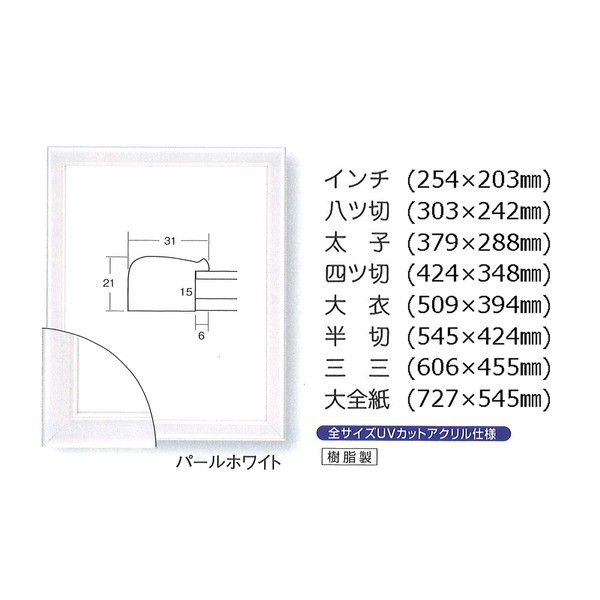 デッサン額縁/フレーム 【半切サイズ 545×424mm】 壁掛けひも