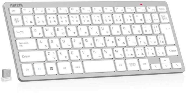 他サイト： Arteck 2.4Gワイヤレスキーボード 無線 軽量 コンパクトメディア機能 ホットキー ショートカット コンピューター、デスの商品画像