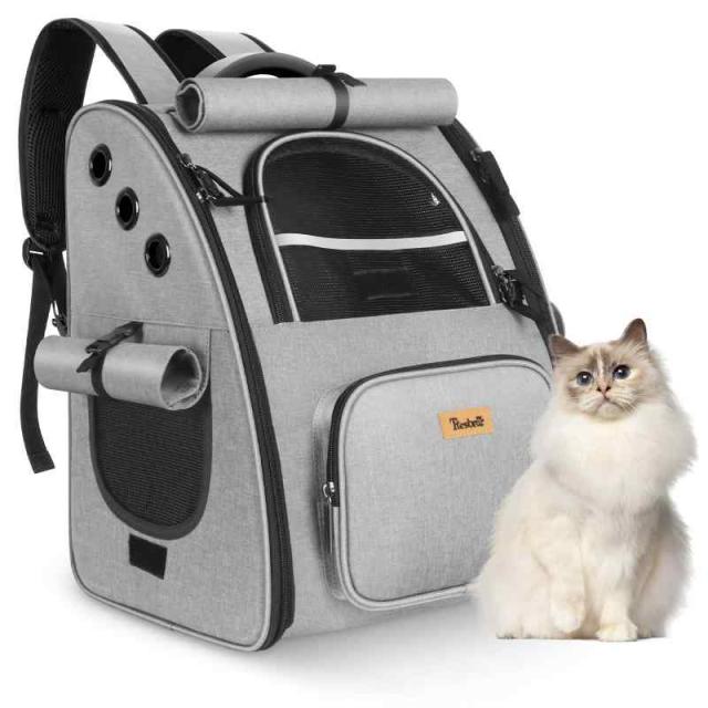 他サイト： Tresbro 犬 リュック ペット リュック 猫 リュック ロック式ダブルファスナー カーテン付きの ペットキャリー リュックの商品画像