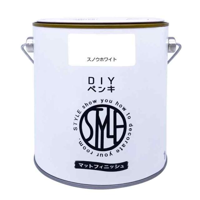 他サイト： ニッペ(Nippe) ペンキ 塗料 STYLE DIYペンキ(缶タイプ) 1kg カラー: スノウホワイト 低臭 インテリア 水の商品画像