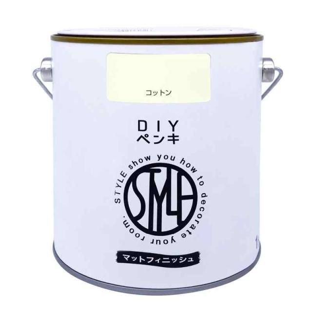 他サイト： ニッペ ペンキ 塗料 STYLE DIYペンキ(缶タイプ) 1kg カラー:コットン 低臭 インテリア 水性塗料 日本製 497の商品画像