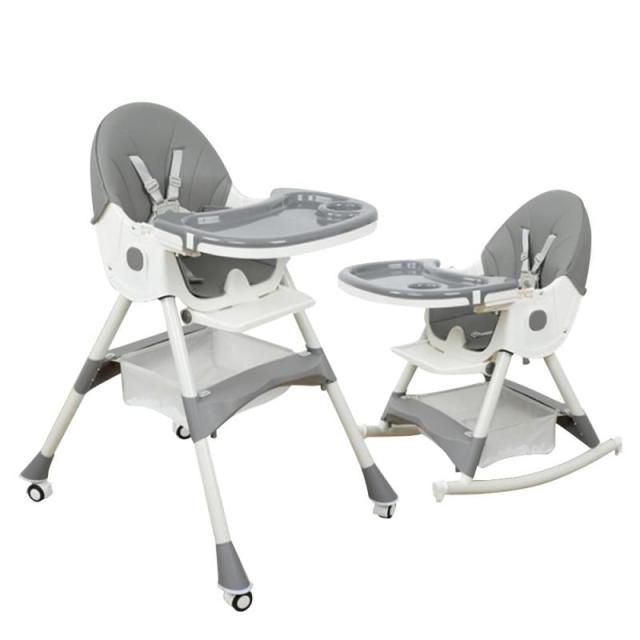 他サイト： ZOOBLY ベビーチェア ハイチェア ローチェア ハイローチェア 折りたたみ 取り外し可能なキャスター 二段テーブル付き 五点の商品画像