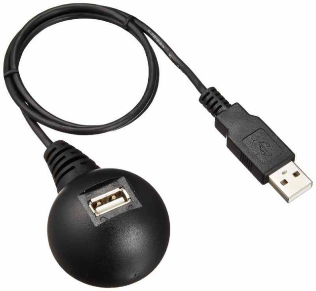 他サイト： バッファロー BUFFALO USB延長ケーブル 2.0対応 スタンド付 0.5m ブラック BSUC05EDBKの商品画像