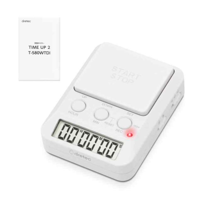 他サイト： ドリテック(dretec) 勉強タイマー タイムアップ2 消音 T-580WTDI ホワイト (ホワイト)の商品画像