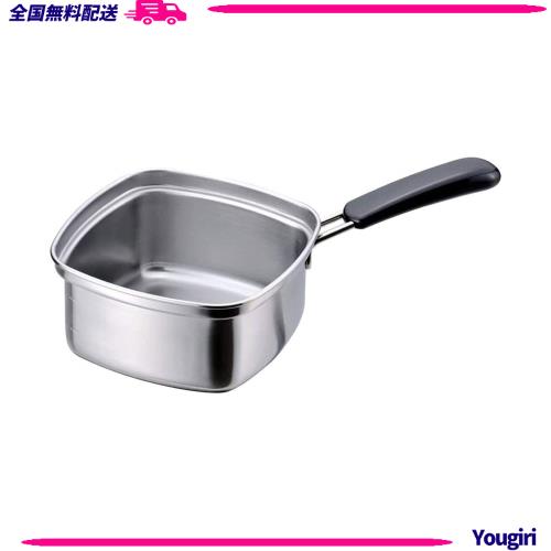 他サイト： 下村企販 片手鍋 角型 ラーメン鍋 15cm 【日本製】 直火・IH対応 1~2人用 インスタント麺がぴったり入る 角を使って移の商品画像
