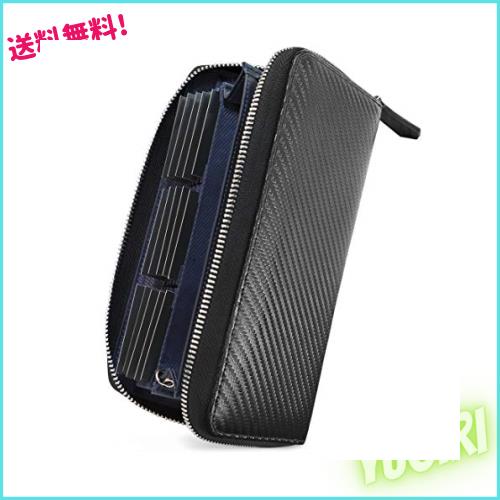 他サイト： [NEWHEY] 財布 メンズ 長財布 カーボンレザー 23枚カード収納 YKK ラウンドファスナー 大容量 防水 小銭入れ おの商品画像