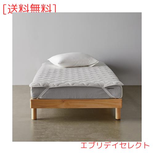 他サイト： Amazonベーシック 敷きパッド タオル生地 シングル 100×200cm グレーの商品画像