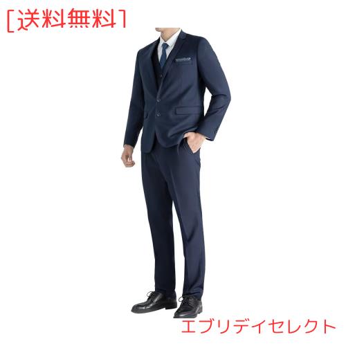 他サイト： [Fuyumoe] スーツ メンズ 上下セット 2点セット セットアップ 2つボタン 就職スーツ ビジネススーツ フォーマル 喪の商品画像