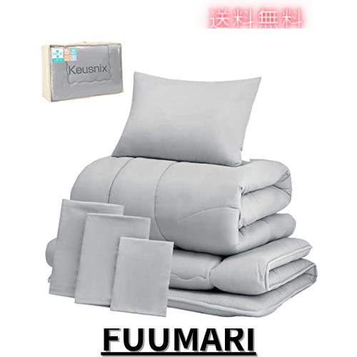 他サイト： Keusnix 布団セット セミダブル 布団7点セット 寝具セット SEK認証 防菌防臭 オールシーズン ふとんセット 洗える の商品画像