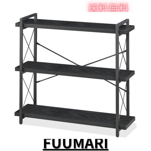 他サイト： HCHQHS オープンラック オープンシェルフ 3段 幅90 木製 収納 棚 おしゃれ 本棚 オープンラック キッチンラック リの商品画像