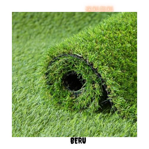 他サイト： 人工芝 ロール 1mx10m リアル感 芝丈30mm 高耐久 透水タイプ 防草シート 24本ピン付き フレッシュグリーン (1×の商品画像