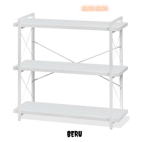 他サイト： HCHQHS オープンラック オープンシェルフ 3段 幅90 木製 収納 棚 おしゃれ 本棚 オープンラック キッチンラック リの商品画像